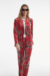 VELVET PRINT FACRE JACKET